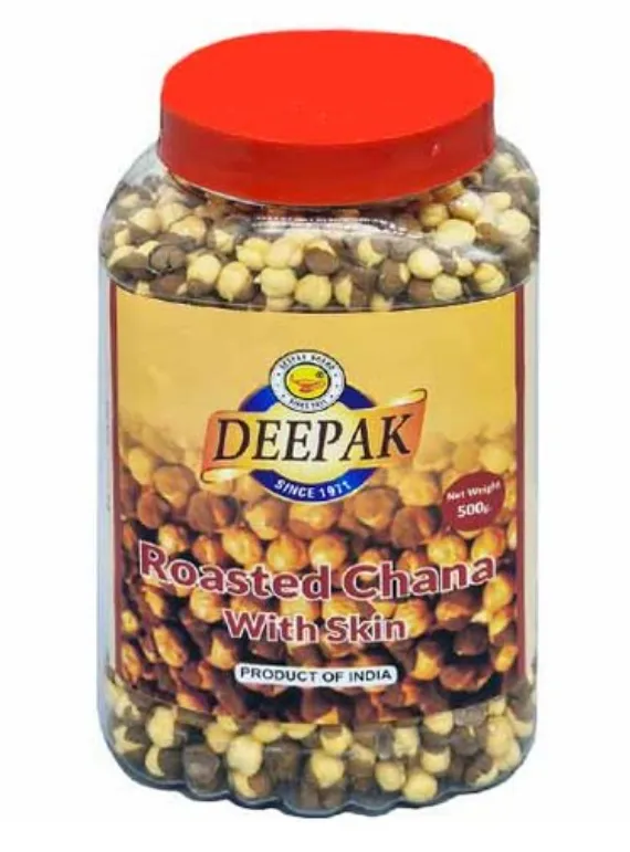 Roasted Chana with Skin 500g – Crunchy Roasted Chickpeas (로스티드 차나 볶은 병아리콩)