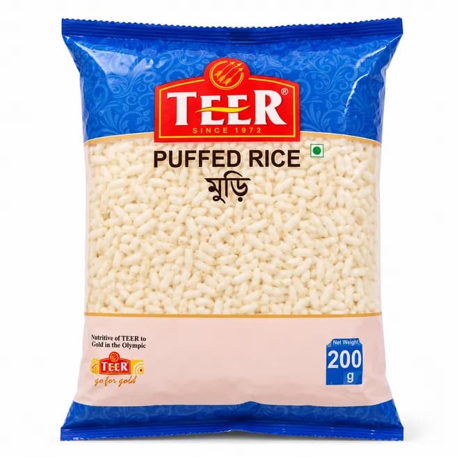 Teer Puffed Rice (Muri) 200gX3– Light & Crispy Puffed Rice Snack (퍼피드 라이스 쌀과자 뻥튀기)