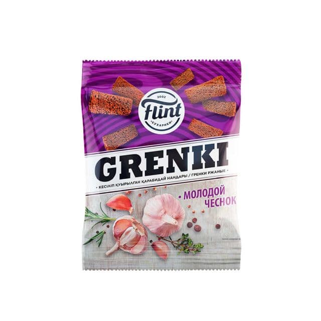 Croutons "Flint" (garlic flavored, 100g)