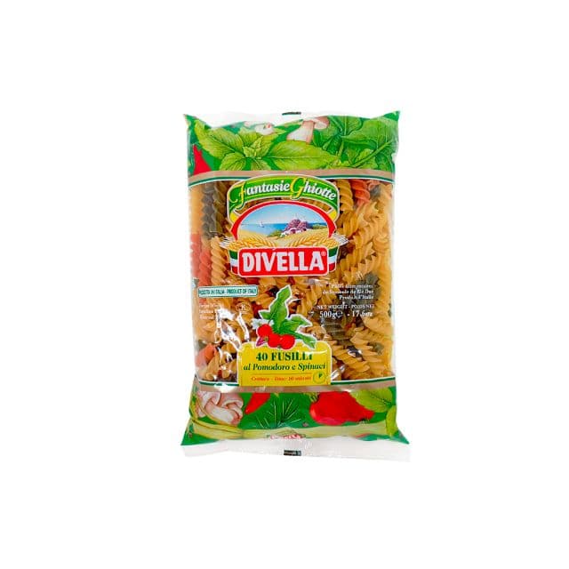 Fusilli "Divella" (tomato and spinach, 500g)