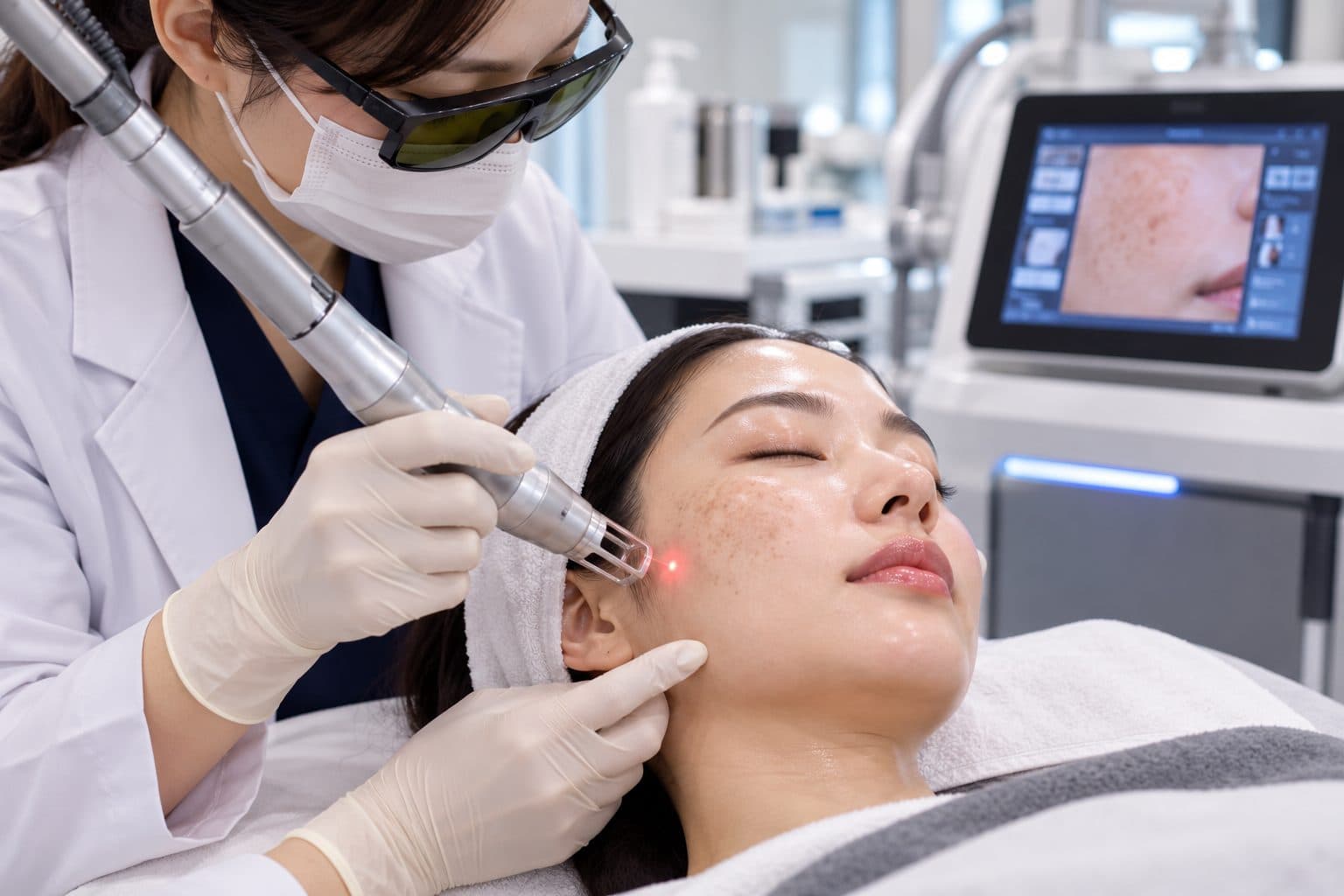 Pigmentation and skin tone consultation at a skin clinic in Seoul, South Korea