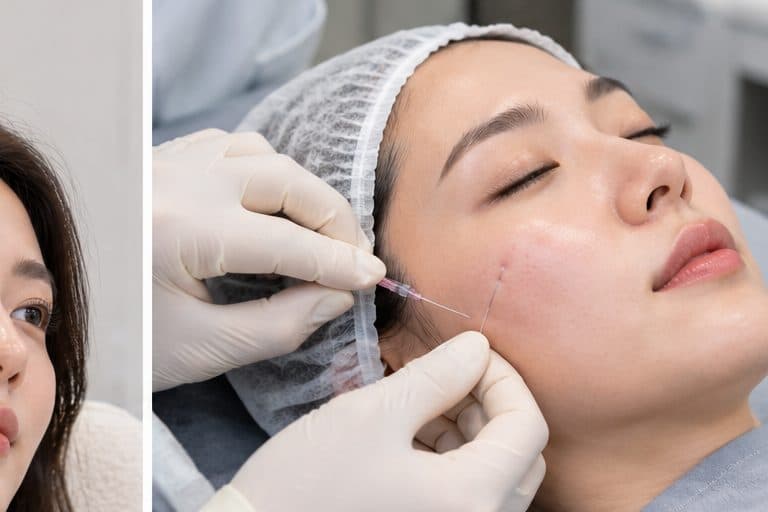 - Jawline and facial laxity assessment before thread lift treatment in Korea
