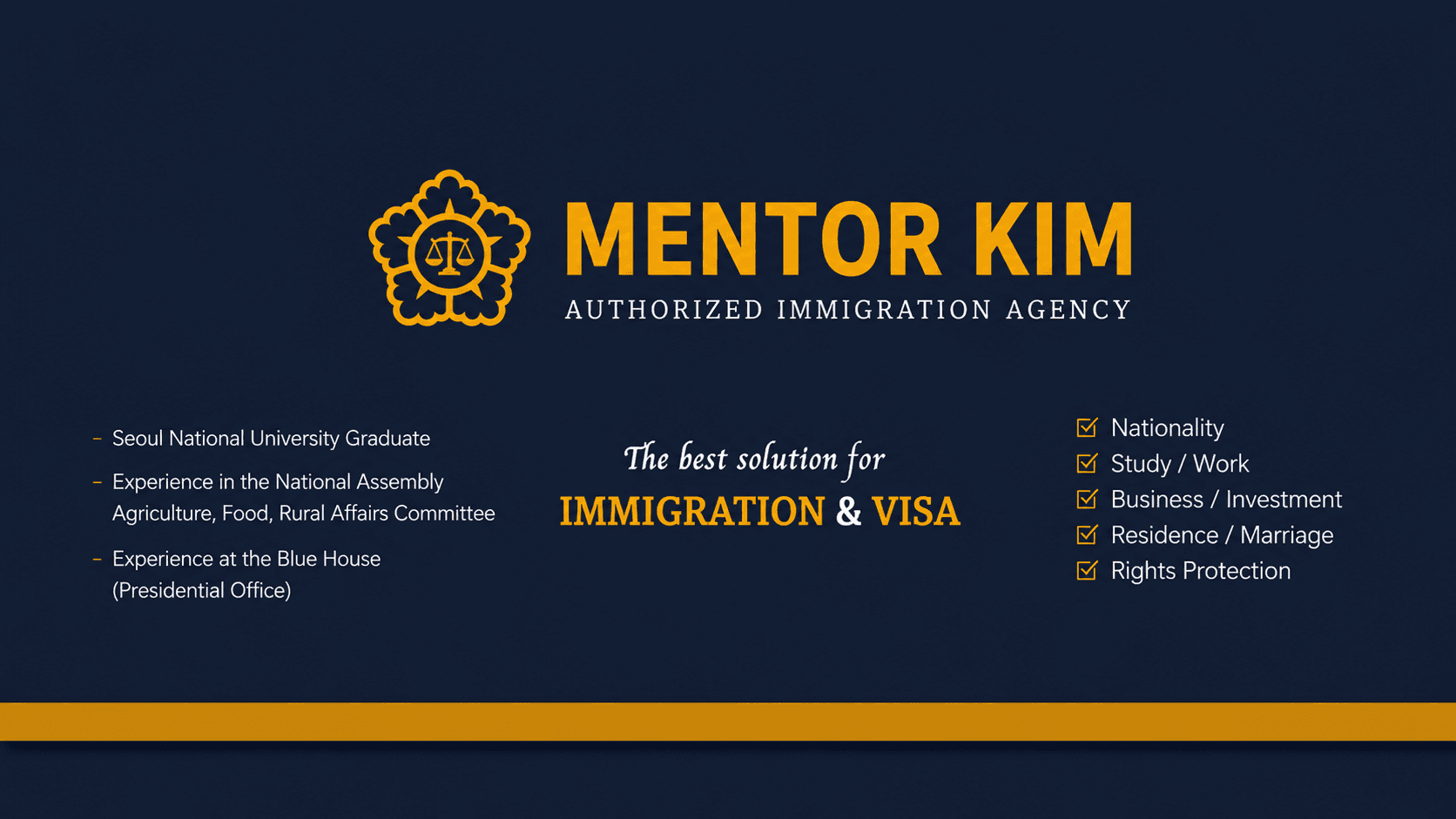 Mentor Kim Immigration Agency & Job Search