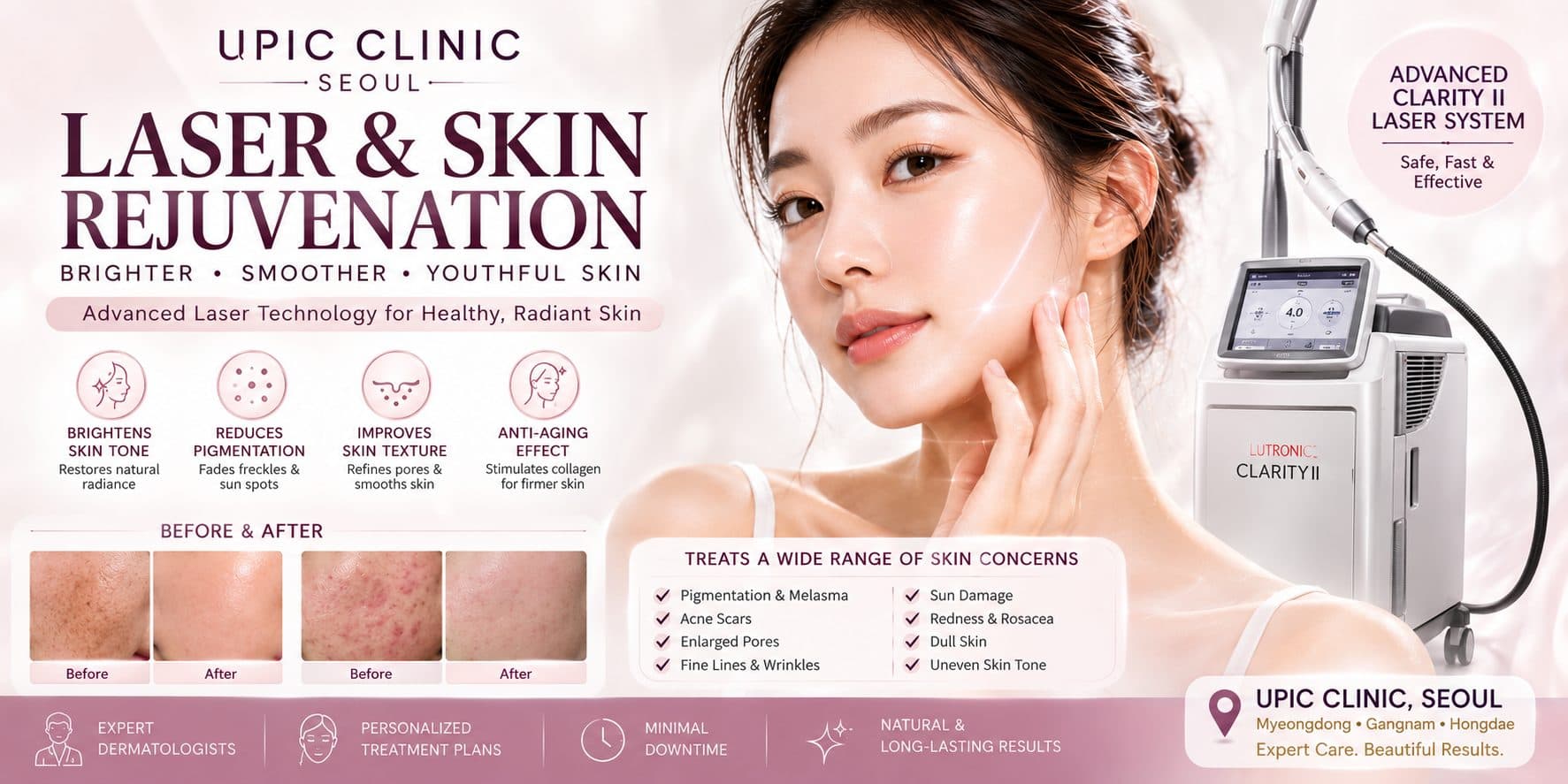 Laser Skin Rejuvenation at UPIC Clinic Myeongdong